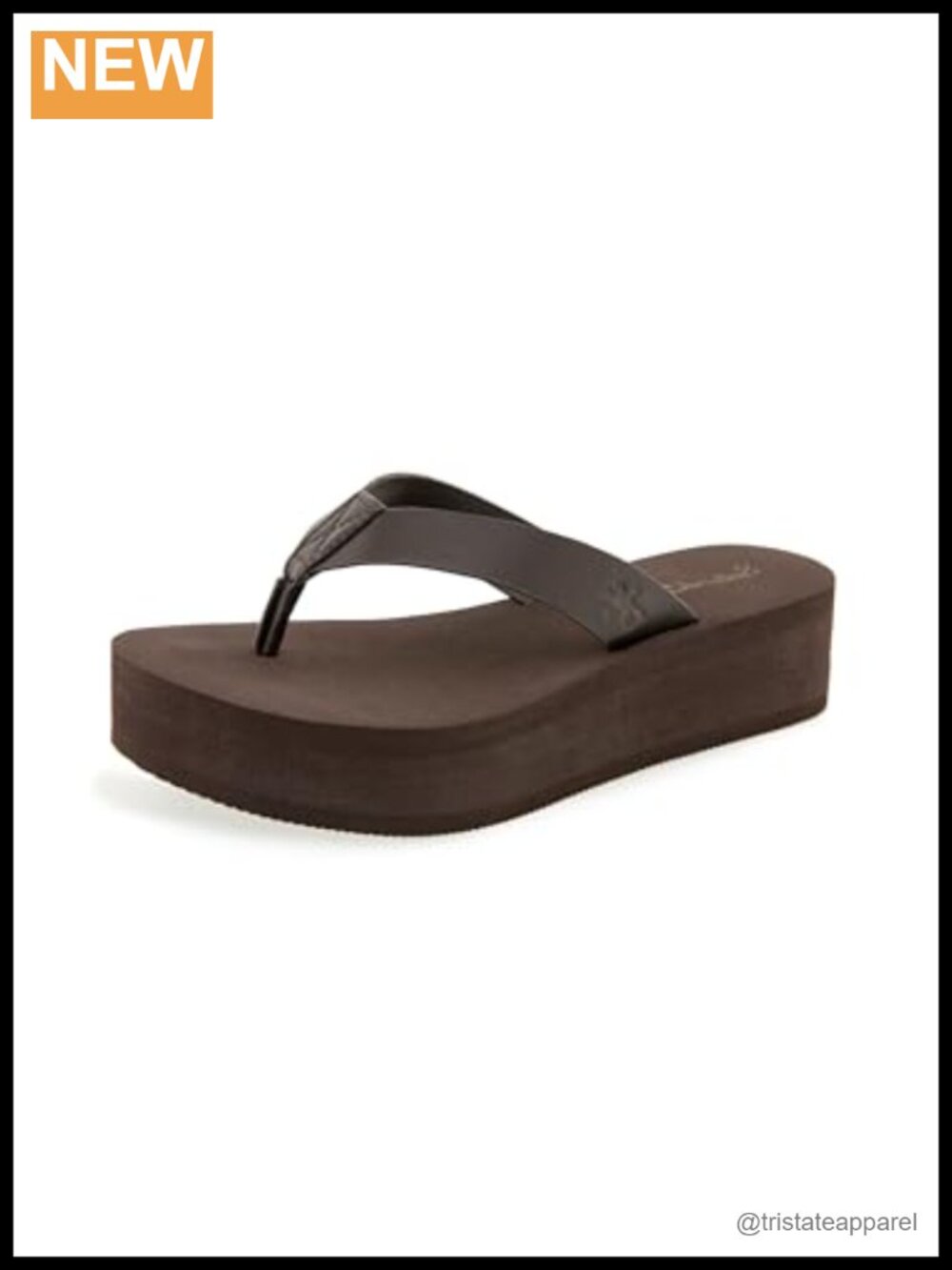 Womens Faux Leather Wedge Sandals Round Toe Slip On Casual Thong Platform Heel